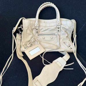 Authentic Balenciaga Ivory Town Bag